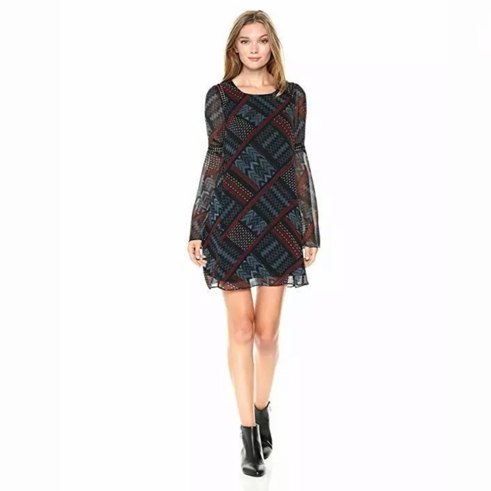 Bcbgeneration Size S Geometric Pattern Shift Mini… - image 1